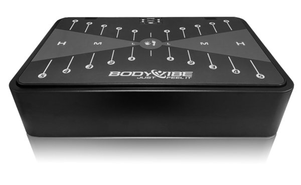 BodyVibe ULTIMATE Vibrationsplatte (3-36 Hz) mit Rundgehäuse (Farbe: schwarz)
